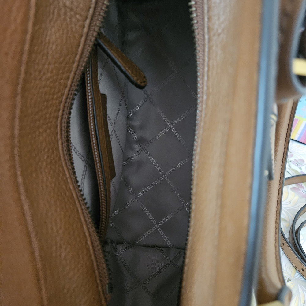 Michael Kors Multicolor Patchwork Satchel with Gold Accents - Picture 8 of 12